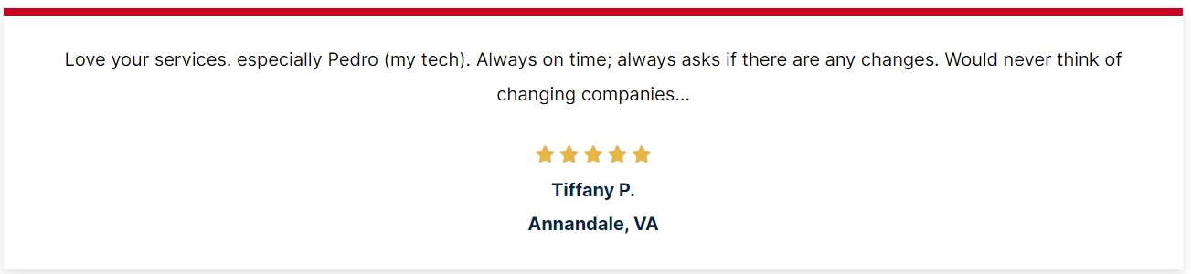 Review from Tiffany in Annandale.