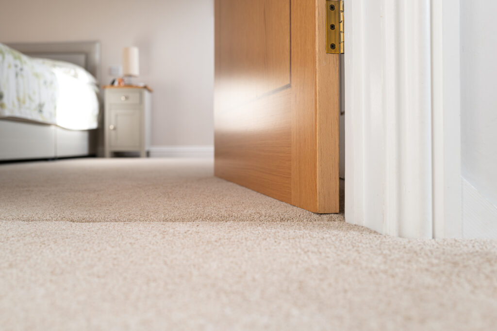 Surface level apartment bedroom floor, clean and free of pests